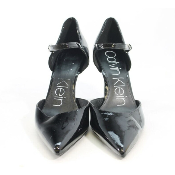 CALVIN Klein Womens Roya Patent Leather Dress Heels Black Size 11 NIB - Picture 7 of 10